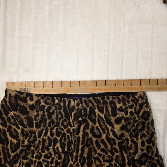 Ralph Lauren Purple Label Daria Ocelot Print Linen Voile Pants Womens 10 $1990 - Picture 7 of 11